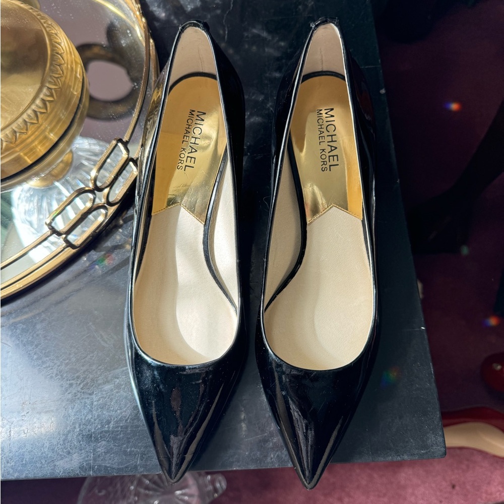 Black Patent Leather Michael Michael Kors 9.5 M heels